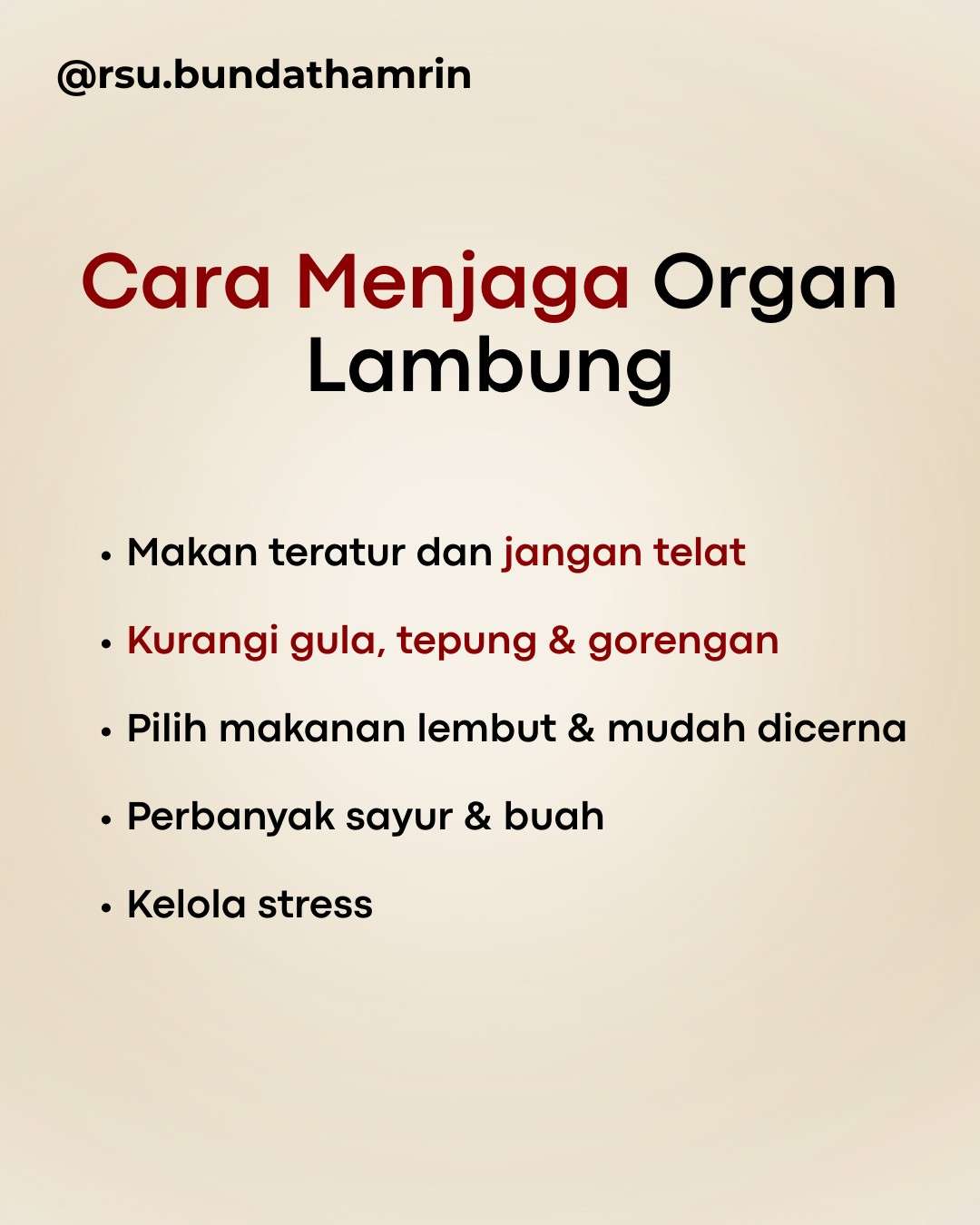 Info Kesehatan RSU Bunda Thamrin 3